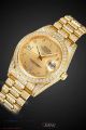Perfect Replica Rolex Datejust Yellow Gold Diamond Oyster Band 40mm Watch (2)_th.jpg